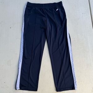 Nike Y2K Grey Tag Side Stripe Track Pants Navy White Mens Size Large Vintage